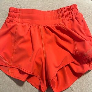 Lululemon Hottie Hots - size 0 - reddish/orange -2.5 low rise